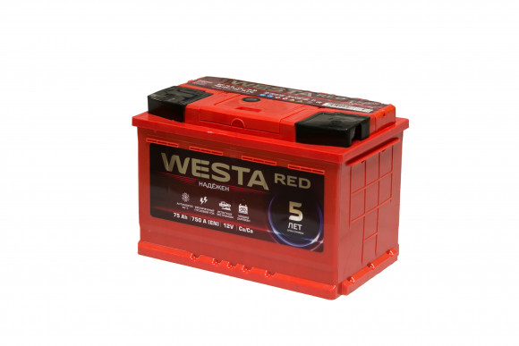 Аккумулятор 6ст- 75 Westa Red (п.т. 750А) Евро