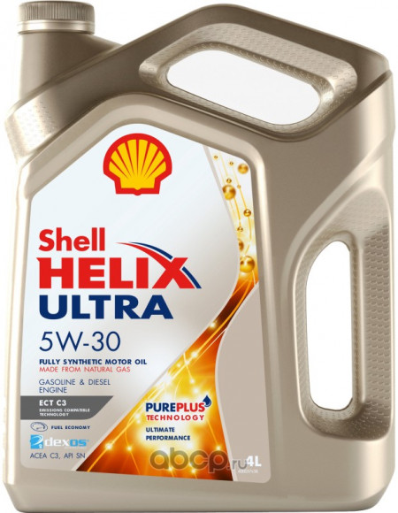 Масло мотор.  5W30 Shell Helix Ultra ECT C3 API SN ACEA C3 пластик (4 л.) 1*4шт.