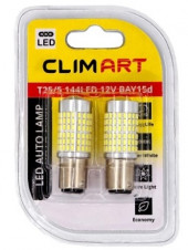 Лампа автомобильная светодиодная Clim Art T25/5 144LED 12V BAY15d (P21/5W)/к-т 2 шт. Лампа автомобильная светодиодная Clim Art T25/5 144LED 12V BAY15d (P21/5W)/к-т 2 шт.