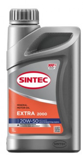 Масло мотор. 20W50 SINTEC Eхtra 2000 (1л) 1*12шт Масло мотор. 20W50 SINTEC Eхtra 2000 (1л) 1*12шт
