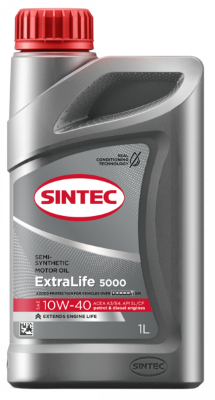 Масло мотор. SINTEC EXTRA LIFE 5000 SAE 10W40 ACEA A3/B4 1л (1*12шт)