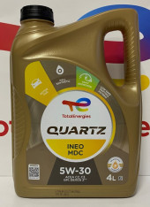 Масло мотор.  5W30 TOTAL QUARTZ INEO MDC API SN/CF ACEA C3 пластик (4 л.) 1*3 шт. (Турция) Масло мотор.  5W30 TOTAL QUARTZ INEO MDC API SN/CF ACEA C3 пластик (4 л.) 1*3 шт. (Турция)