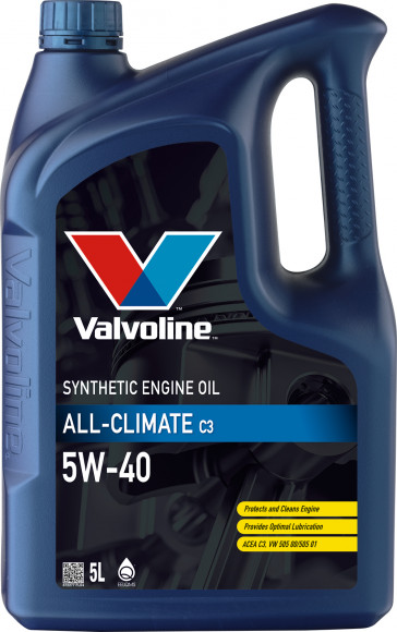Масло мотор.  5W40 Valvoline ALL CLIMATE C3 (5 л.) пластик 1*4 шт.