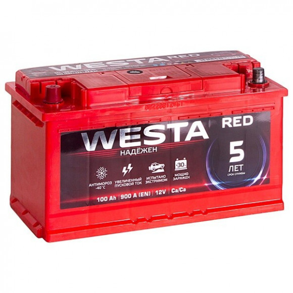 Аккумулятор 6ст-100 Westa Red (п.т. 900А) Стандарт