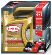 АКЦИЯ 4+1 Масло мотор. SINTEC PREMIUM 9000 SAE 5W30 ACEA A3/B4 (4л) 1*3шт АКЦИЯ 4+1 Масло мотор. SINTEC PREMIUM 9000 SAE 5W30 ACEA A3/B4 (4л) 1*3шт