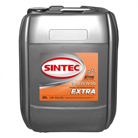 Масло мотор. SINTEC Экстра SAE 20W50 API SG/CD (20л)