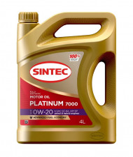 Масло мотор. SINTEC PLATINUM 7000 SAE 0W20 API SP ILSAC GF-6A 4л (1*4шт)