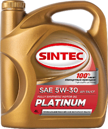 Масло мотор. SINTEC PLATINUM SAE 5W30 API SN/CF (4л) АКЦИЯ ароматизатор в подарок 1*4шт