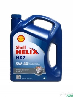 Масло мотор.  5W40 Shell Helix HX7 API SP ACEA A3/B4 пластик (4 л.) 1*4 шт. (синяя)