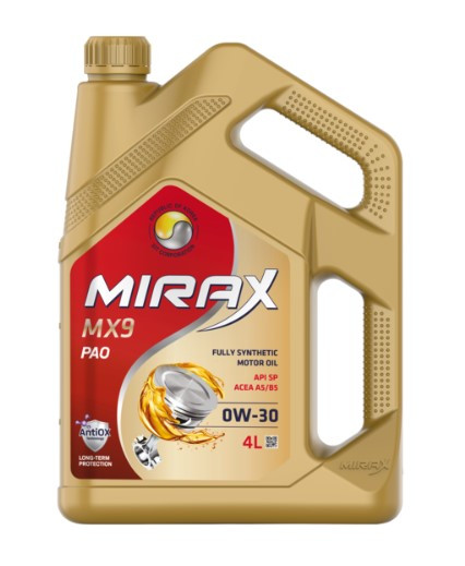 Масло моторное  MIRAX MX9 0W30 ACEA A5/B5 API SP 4л (1*4шт)