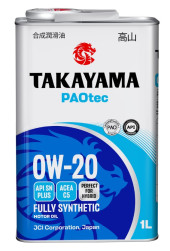 Масло мотор.  0W20 TAKAYAMA  PAOtec C5 SN plus (1л) 1*12шт