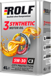 Масло мотор. ROLF 3-SYNTHETIC SAE 5W30 ACEA C3 4л (1*4шт) Масло мотор. ROLF 3-SYNTHETIC SAE 5W30 ACEA C3 4л (1*4шт)