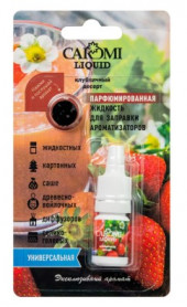 Жидкость парфюмированная CAROMI для заправки ароматизаторов клубничный десерт Жидкость парфюмированная CAROMI для заправки ароматизаторов клубничный десерт