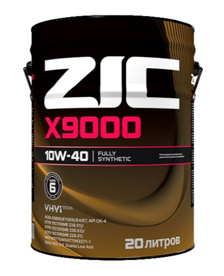 Масло мотор. 10W40 ZIC X9000 CK-4/CJ-4  E8/E11/E4/E7 металл 20 л.