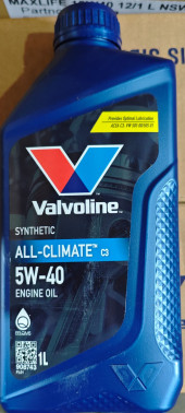 Масло мотор.  5W40 Valvoline ALL CLIMATE C3 SN/CF C3 пластик (1 л.) 1*12 шт. Масло мотор.  5W40 Valvoline ALL CLIMATE C3 SN/CF C3 пластик (1 л.) 1*12 шт.