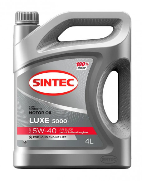 Масло мотор. SINTEC LUXE 5000 SAE 5W40 API SL/CF 4л (1*4шт)