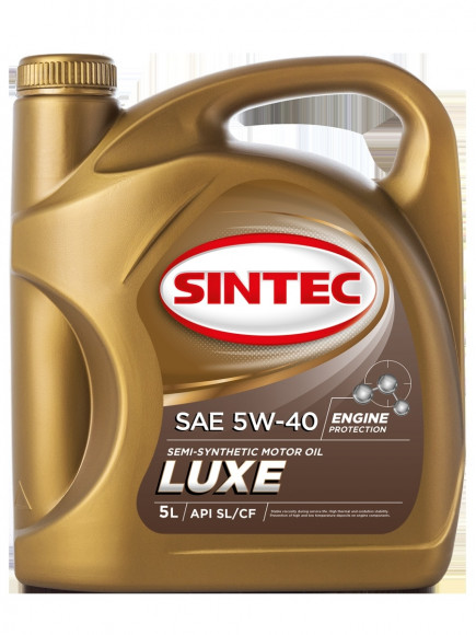 Масло мотор. SINTEC LUXE SAE 5W-40 API SL/CF 5л Акция 5л по цене 4л.