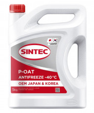 Антифриз A-40 Sintec OEM Japan&Korea P-OAT red (красный) 5кг (1*4шт)