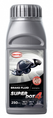 Жидкость тормоз. ДОТ-4 Sintec SUPER 0,250гр (1*24шт)