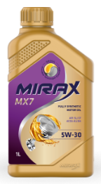 Масло моторное  MIRAX MX7 5W30 ACEA A3/B4 API SL/CF 1л (1*12шт)