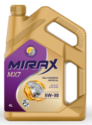 Масло моторное  MIRAX MX7 5W30 ACEA A3/B4 API SL/CF 4л (1*4шт)