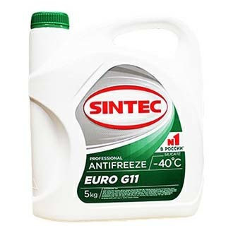 Антифриз A-40 Sintec Euro G11 (зелёный) антисептик в подарок(5 кг) 1*4шт
