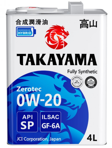 Масло моторное TAKAYAMA Zerotec SAE 0W20 ILSAC GF-6А API SР (4л) 1*4шт Масло моторное TAKAYAMA Zerotec SAE 0W20 ILSAC GF-6А API SР (4л) 1*4шт