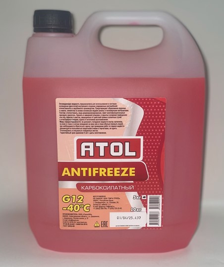 Антифриз A-40 ATOL красный  (5 кг) 1*4шт