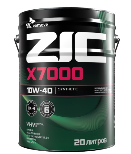 Масло мотор. 10W40 ZIC X7000 CK-4 CJ-4 E11 (20 л.) металл