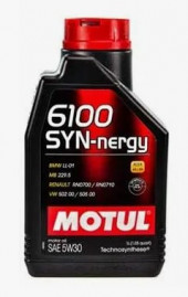 Масло мотор. 5W40 MOTUL 6100 SYN-NERGY SN A3/B4 пластик (1 л.) 1*12 шт. Масло мотор. 5W40 MOTUL 6100 SYN-NERGY SN A3/B4 пластик (1 л.) 1*12 шт.