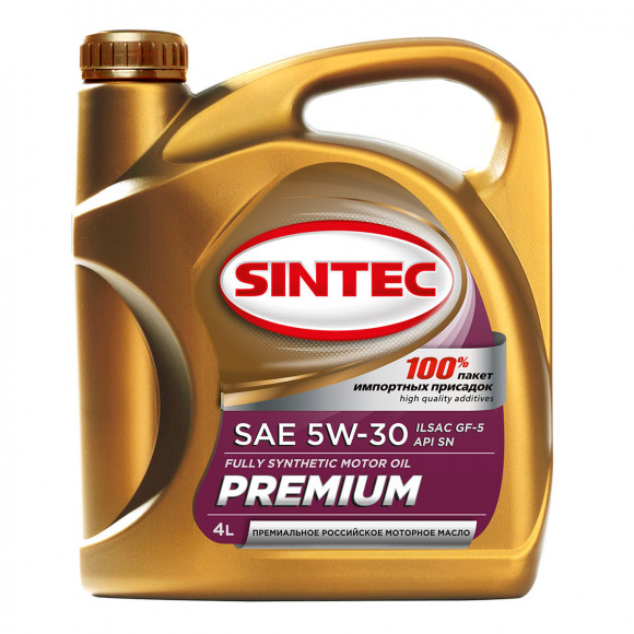 Масло мотор. SINTEC PLATINUM SAE 5W-30 API SN, ILSAC GF-5 4л