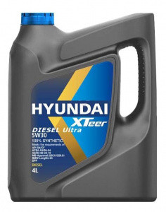 Масло мотор. 5W30 Hyundai XTeer Diesel Ultra ACEA C3/A3/B3/B4 (синт), (4л.) 1*4шт