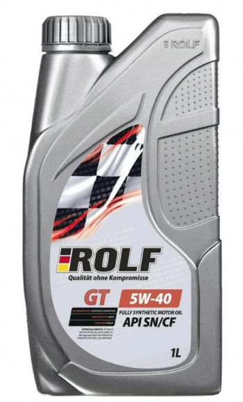 Масло мотор. ROLF GT SAE 5W40 API SN/CF ПЛАСТИК 1л (1*12шт)