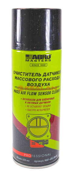 Очиститель датчиков массового расхода воздуха ABRO Masters (450 мл.) 1*12 шт. (MAF450AMRE)