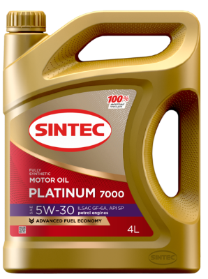 Масло мотор. SINTEC PLATINUM 7000 SAE 5W30 API SP, ILSAC GF-6А 4л (1*4шт)