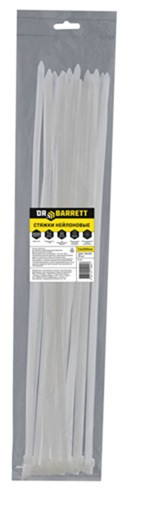 Стяжки нейлоновые DR.BARRETT, белый 7.6x500 мм S-27