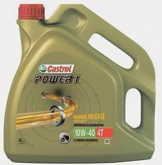 Масло мотор. 10W40 Castrol Power 1 4T SN MA2 пластик (4 л.) 1*4 шт.