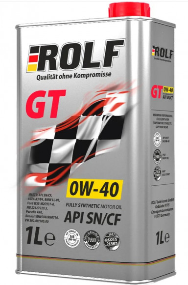 Масло мотор. ROLF GT SAE 0W40 API SN/CF 1л (1*12шт)