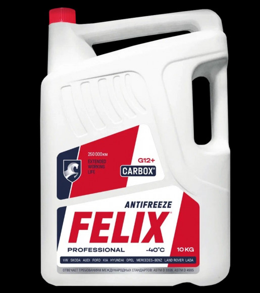 Антифриз FELIX CARBOX, G12+ в п/э кан.10кг (2шт) Акция