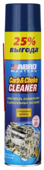 Очиститель карбюратора ABRO Masters PROF XL +60% (750 мл.) с распылителем 1*12 шт. (CC120SHRW)