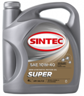 Масло мотор. SINTEC SUPER SAE 10W40 API SG/CD (4л) 1*4шт Масло мотор. SINTEC SUPER SAE 10W40 API SG/CD (4л) 1*4шт