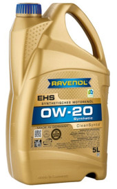 Масло мотор.  0W20 RAVENOL EHS SQ C6 (5 л.) пластик 1*4 шт.