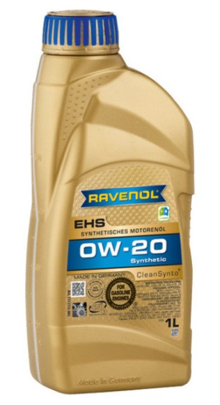 Масло мотор.  0W20 RAVENOL EHS SQ C6 (1 л.) пластик 1*12 шт.
