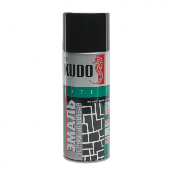 KUDO Эмаль универсальная Черная Глянцевая KU-1002