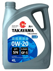 Масло моторное TAKAYAMA SAE 0W20 ILSAC GF-5 API SN ПЛАСТИК (4л) 1*4шт Масло моторное TAKAYAMA SAE 0W20 ILSAC GF-5 API SN ПЛАСТИК (4л) 1*4шт