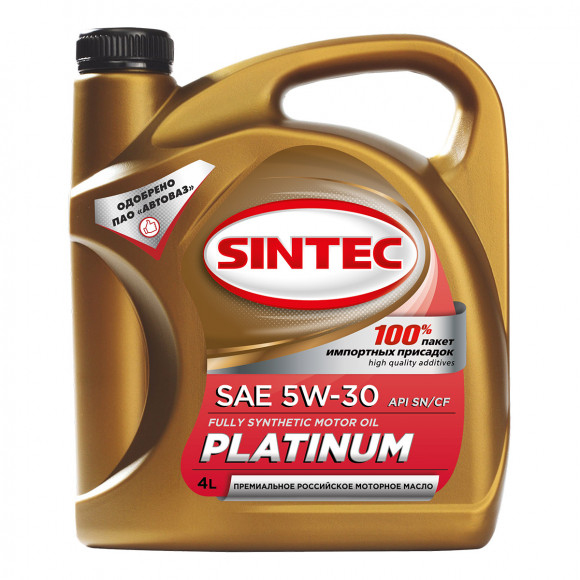 Масло мотор. SINTEC PLATINUM SAE 5W30 API SN/CF (4л) 1*4шт Акция 4л по цене 3-х