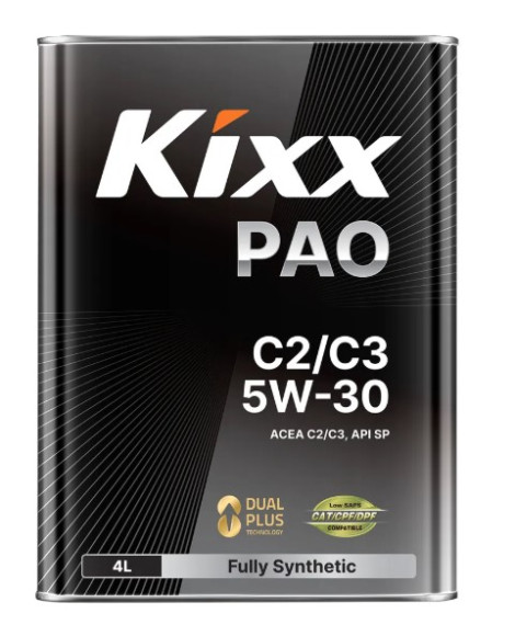 Масло мотор.  5W30 Kixx PAO C2/C3 металл (4 л.) 1*4 шт.