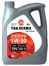 Масло моторное TAKAYAMA SAE 5W30 ILSAC GF-5 API SN ПЛАСТИК 4л (1*4шт) Масло моторное TAKAYAMA SAE 5W30 ILSAC GF-5 API SN ПЛАСТИК 4л (1*4шт)