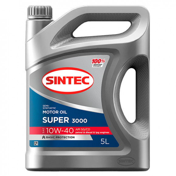 Масло мотор. SINTEC SUPER 3000 SAE 10W40 API SG/CD 5л (1*4шт)
