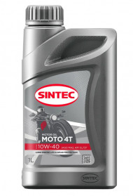 Масло мотор.  SINTEC MOTO 4T SAE 10W-40 API SL/CF JASO MA2 (1л) 1*12шт